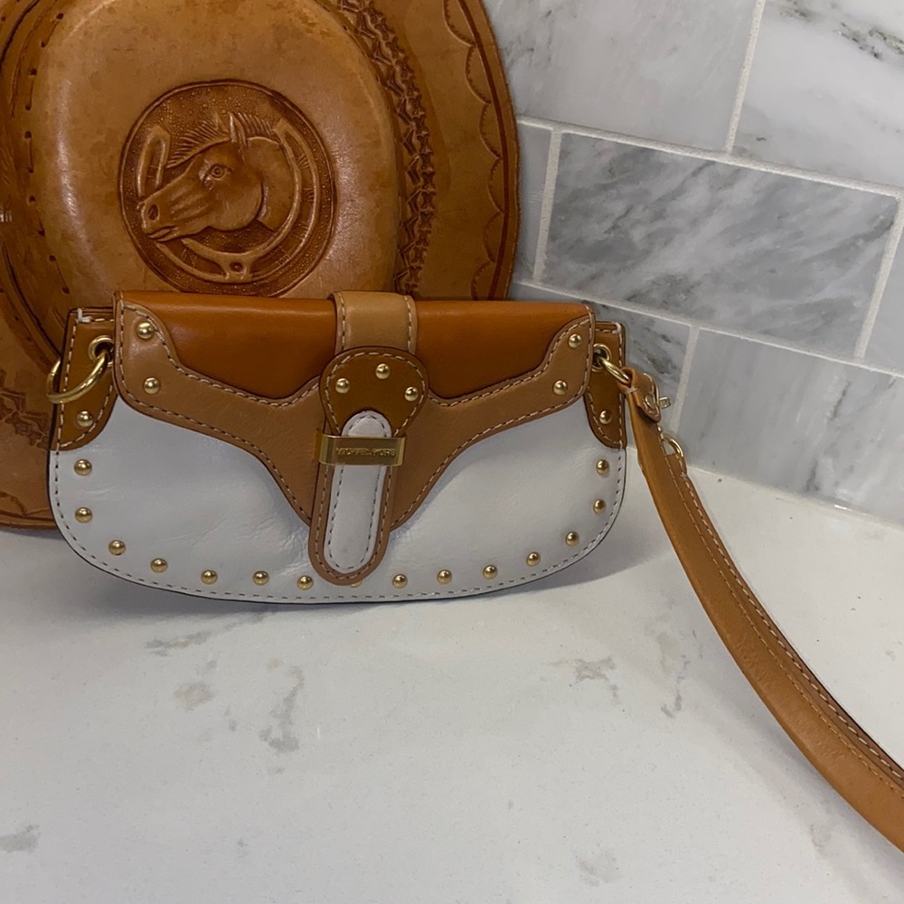 MICHAEL KORS Convertible Mini Bag Uptown Astor Studded Bag, Wristlet or Clutch!